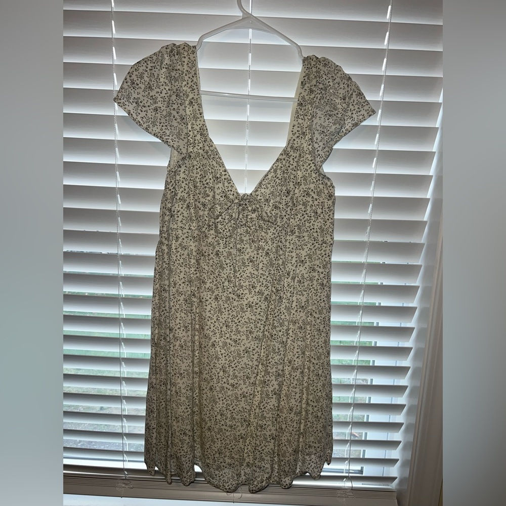 AE light olive green floral sundress